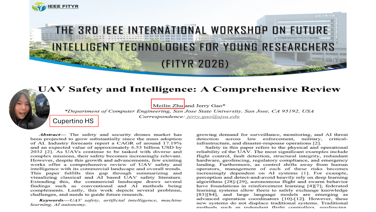 Published paper on UAV safety and intelligence